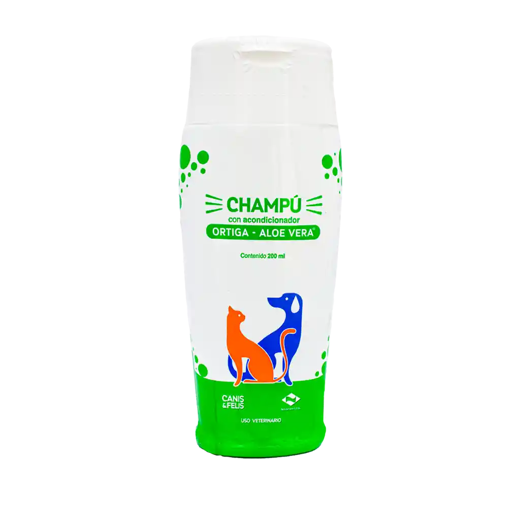 Shampoo Para Mascotas Ortiga Y Aloe Vera Shampoo Con Acondicionardor Aloe Vera Para Perros Y Gatos 200 Ml