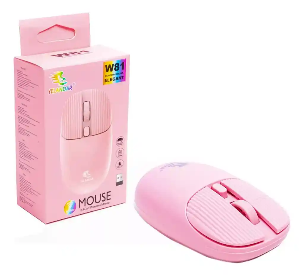 Mouse Inalambrico Rosado W81