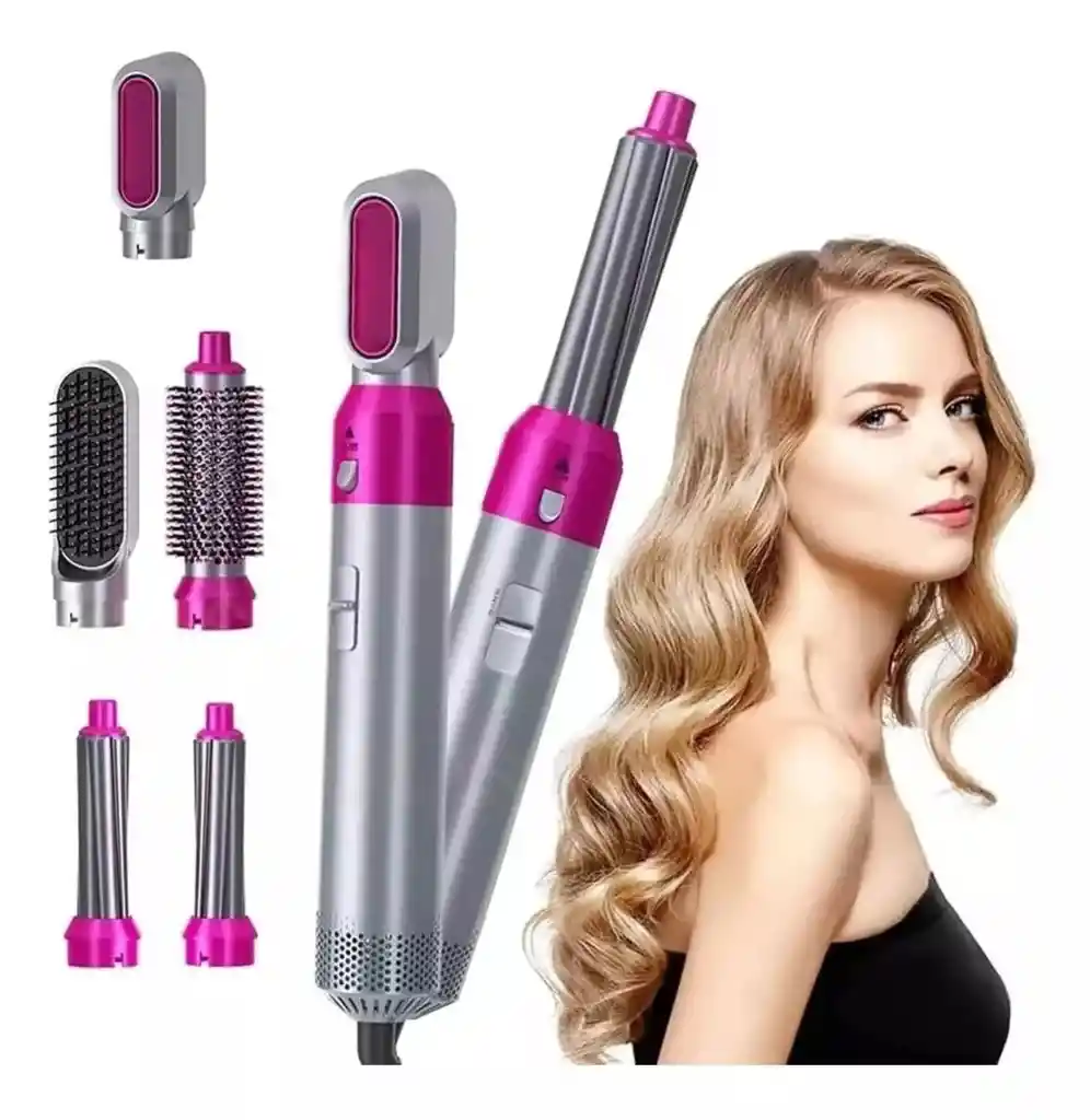 Cepillo Electrico Secador Pelo 5 En 1 Accesorios Intercambia