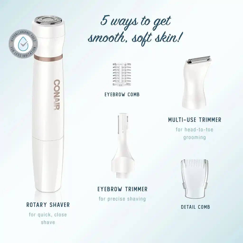 Depilador Afeitadora Inalambrico Facial Mujer