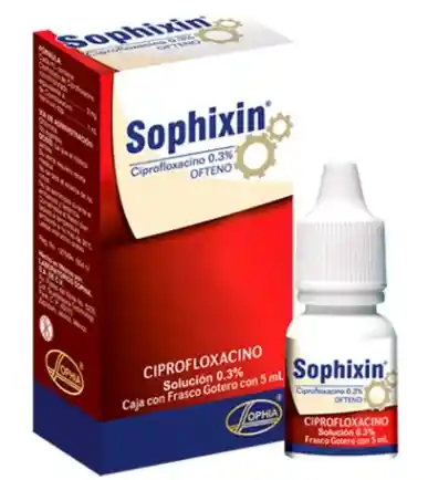 Sophixin Ofteno (ciprofloxacino 0.3%) Solucion Oftalmica 5 Ml