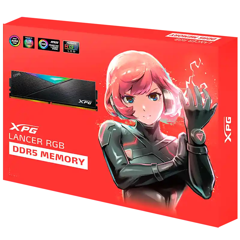 Kit Memoria Ram Pc Xpg Lancer Ddr5 32gb 7200mt/s Negro (2x 16gb)