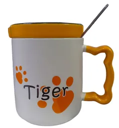 Mug Taza Pocillo Vaso Ceramica Motivo Tiger Con Cuchara