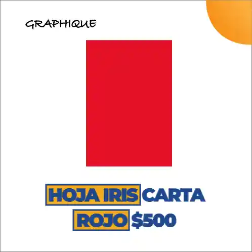 Hoja Iris Tamaño Carta Roja