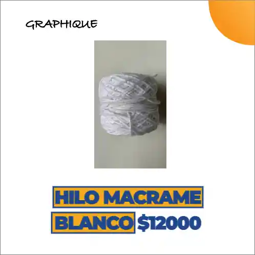 Hilo Macrame Blanco # 9