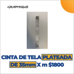 Cinta De Tela Razo O Ilusión Plateada De 35 Mm Metro