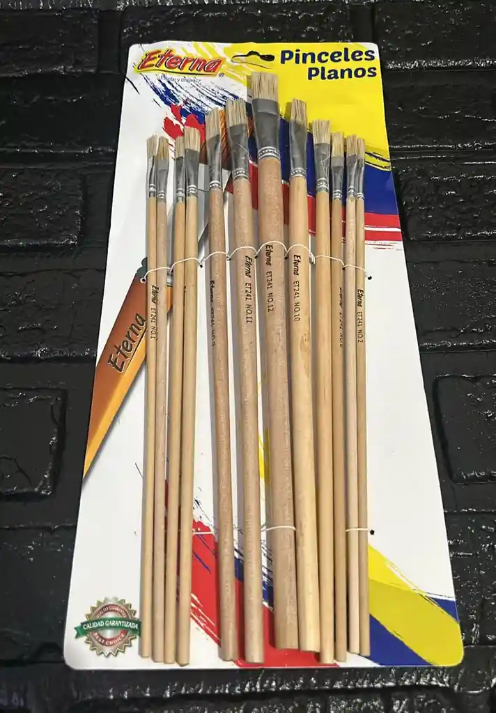 Pincel Eterna Plano X12 Madera