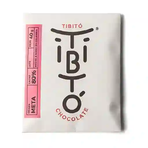 Barra De Chocolate Tibito Meta 80% - 40gr