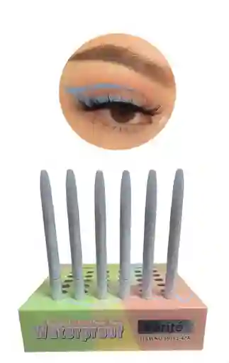 Delineador Color Azul Pastel Waterproof En Lapiz Karite Tono 06