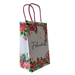 Bolsa De Regalo Kraft Premium Pequeña Ns Felicidades