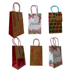 Pack De 6 Bolsas De Regalo Kraft Premium Ns Pequeñas Mamá - Mujer