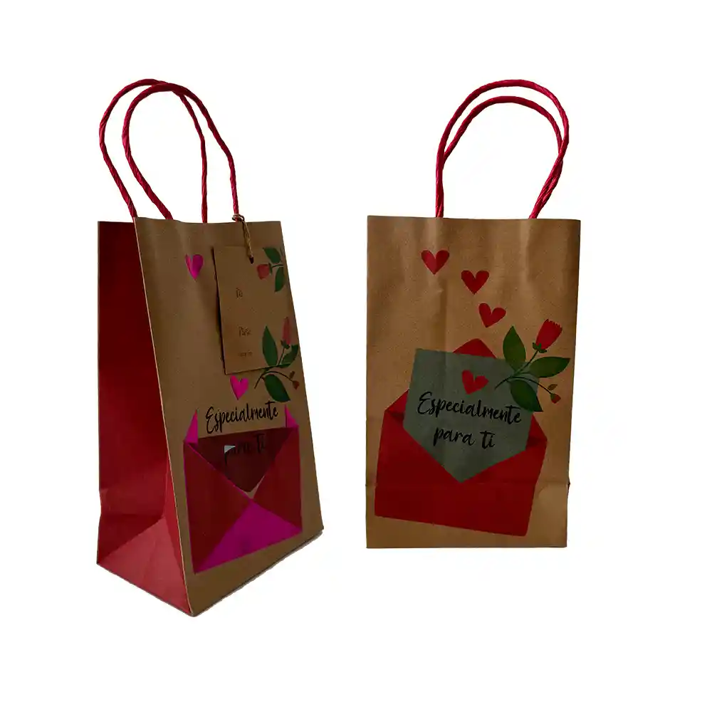 Pack De 6 Bolsas De Regalo Kraft Premium Ns Pequeñas Mamá - Mujer