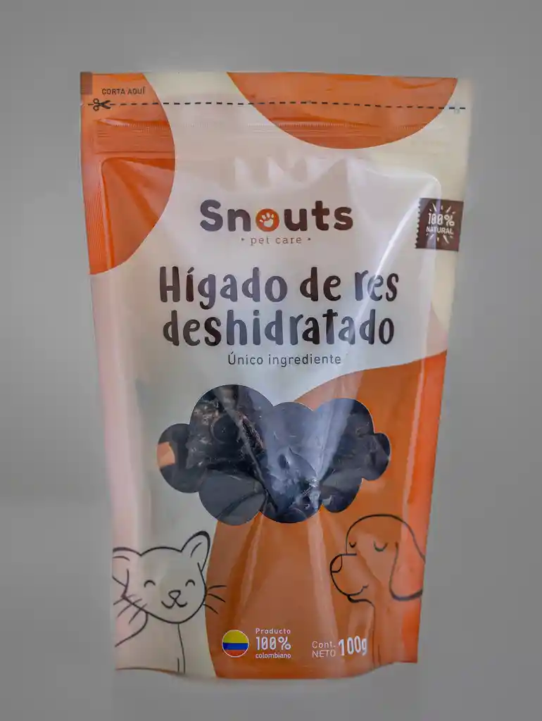 Snouts Alimento Para Perro Y Gato Hígados De Res 100 G