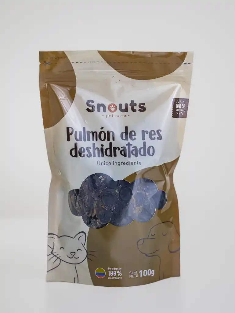 Snouts Alimento Para Perro Y Gato Pulmón De Res 40 G