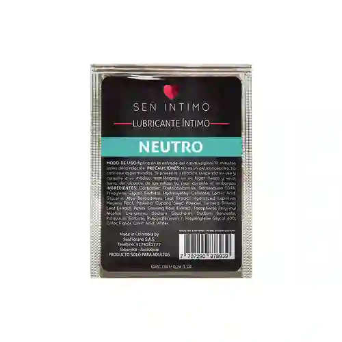 Lubricante Neutro 7 Ml Sen Intimo