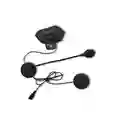 Intercomunicador Auriculares Casco Bluetooh Bt12 Moto Musica Sikeo Color Negro