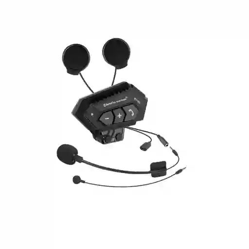 Intercomunicador Auriculares Casco Bluetooh Bt12 Moto Musica Sikeo Color Negro