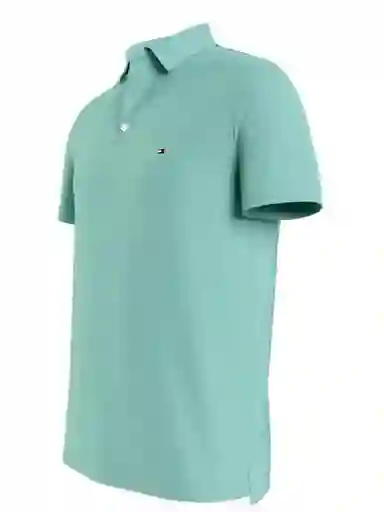 Camiseta Tipo Polo Rommy Hilfiger Men`s Azul Agua Marina Original Talla S
