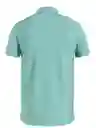Camiseta Tipo Polo Rommy Hilfiger Men`s Azul Agua Marina Original Talla S