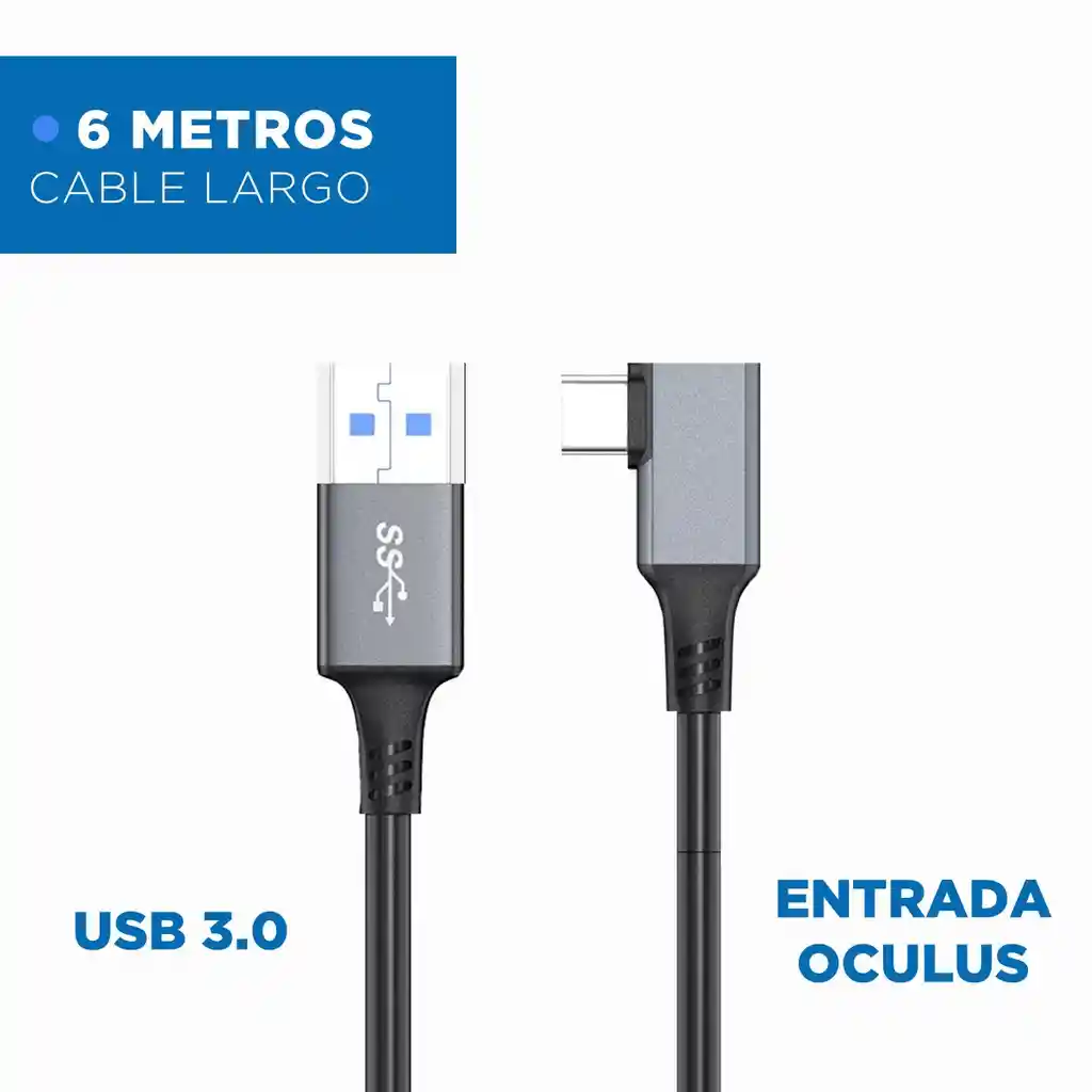 Cable De Datos Oculus Link Para Oculus Quest Vr A Usb-c 6 Mt