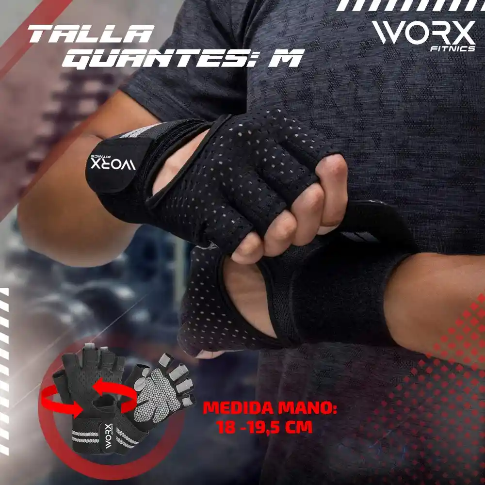 Guantes Con Muñequera Worx Entrenamiento Talla - M