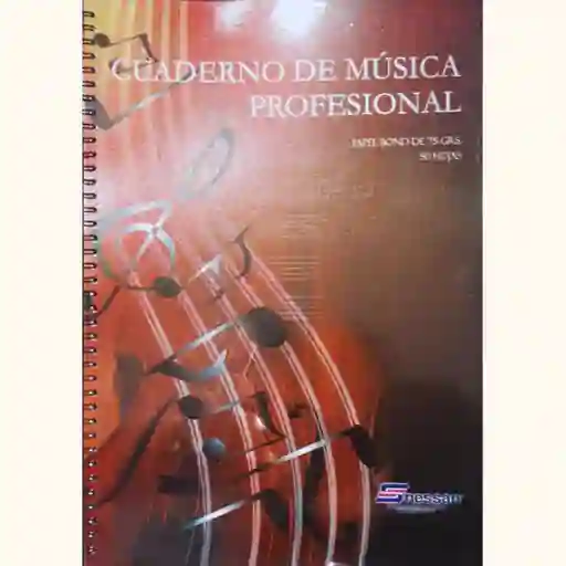 Cuaderno Profesional Musica Pentagramado