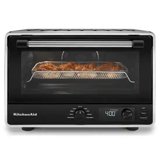 Horno Kitchenaid Digital Con Air Fryer Color Negro De 21 Litros