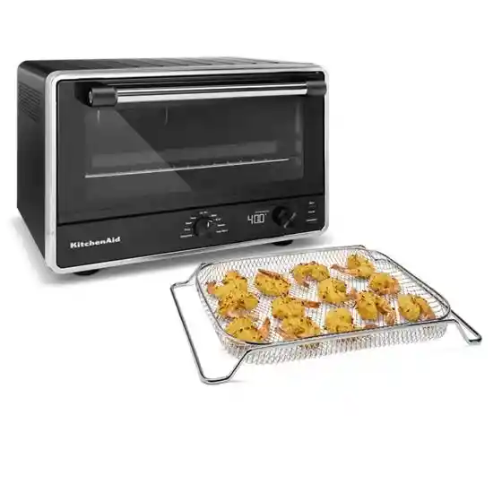 Horno Kitchenaid Digital Con Air Fryer Color Negro De 21 Litros