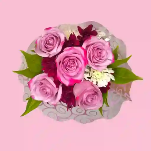 Bouquet Mini De Rosas Lilas
