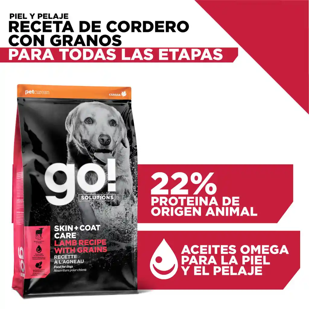 Go! Skin + Coat Care Lamb Recipe With Grains For Dogs 5.4kg