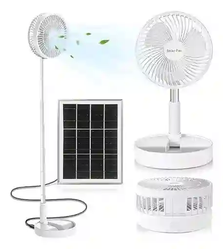 Ventilador Plegable Portátil , Con Panel Solar