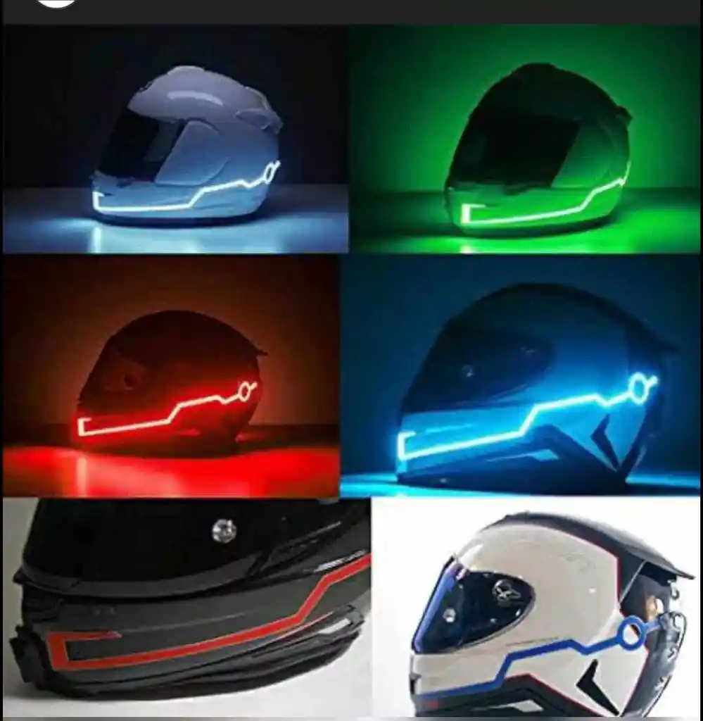 Tira Luz Led Para Casco Motocicleta Bicicleta Luz Led Casco