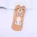 Medias Tonilletas Diseño Gato Anaranjado