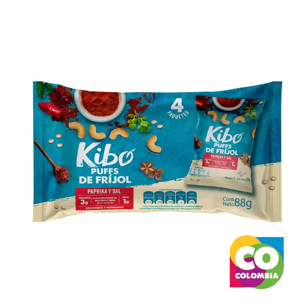 Frijol Kibo Paprika Bsx4 Marca Kibo Embalaje De 1 Unidad Por 88g