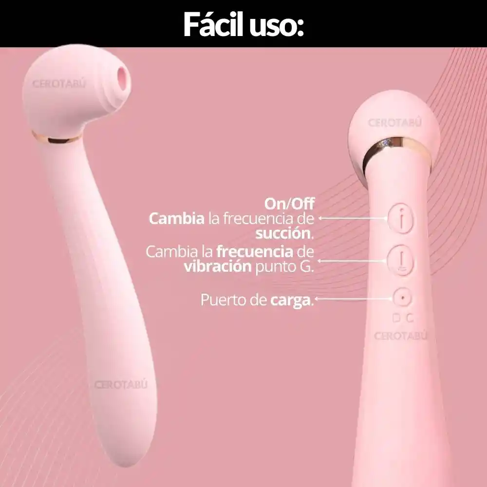 Estimulador Succionador De Clítoris Vibrador Punto G 2 En 1