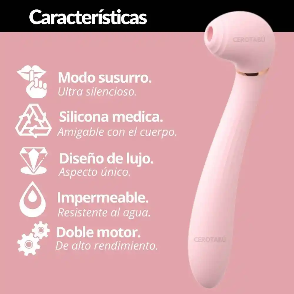 Estimulador Succionador De Clítoris Vibrador Punto G 2 En 1