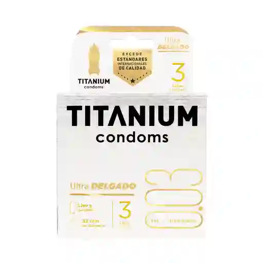 Condones Ultra Delgados X3 Titanium