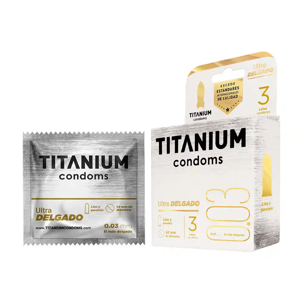 Condones Ultra Delgados X3 Titanium