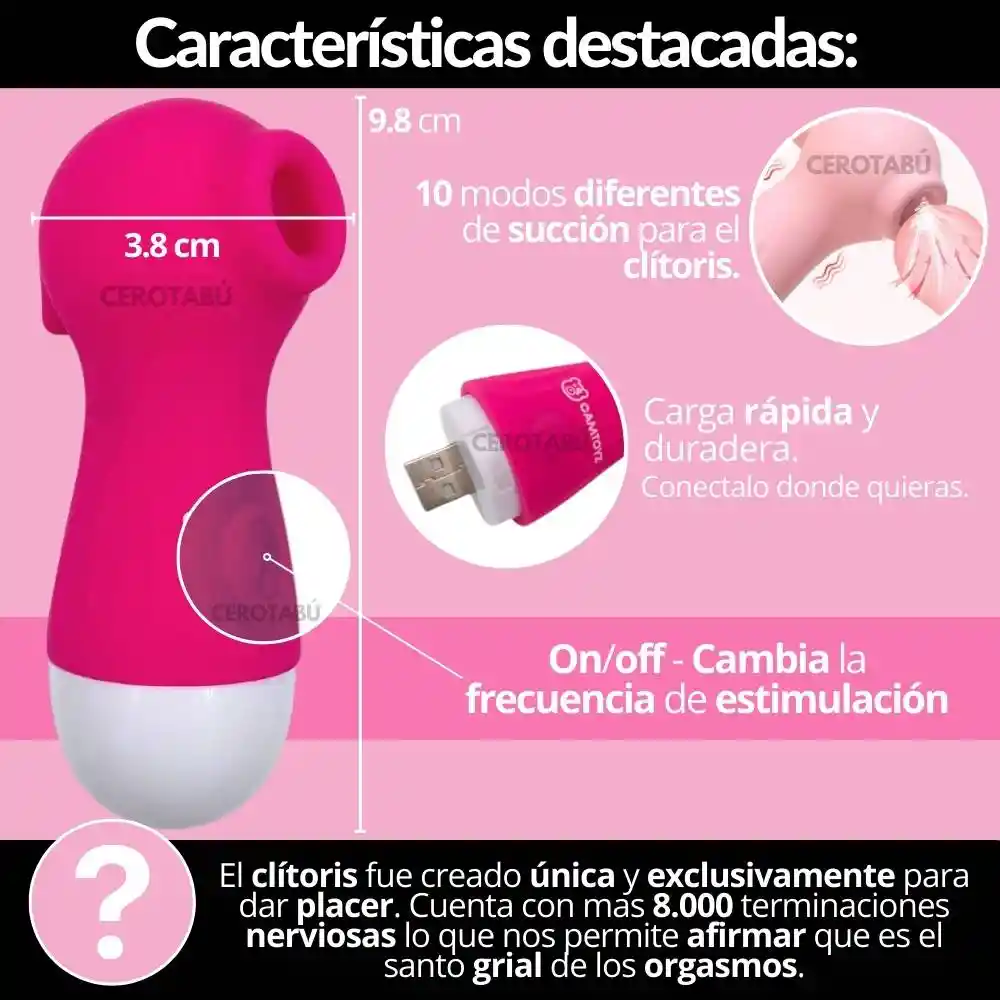 Vibrador Succionador De Clítoris Recargable Luxury