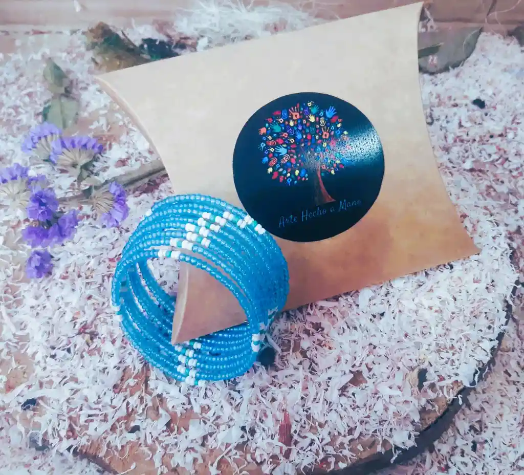 Pulsera 9 Giros. Manilla Agua