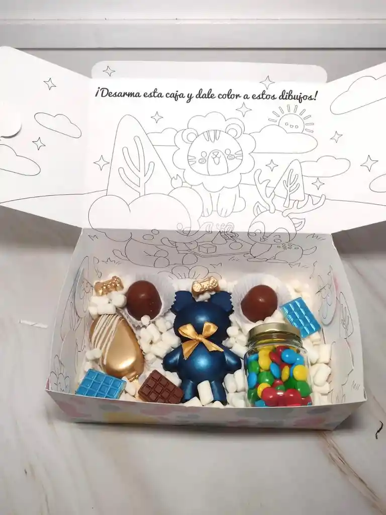 Caja Para Colorear "feliz Día Del Niño"