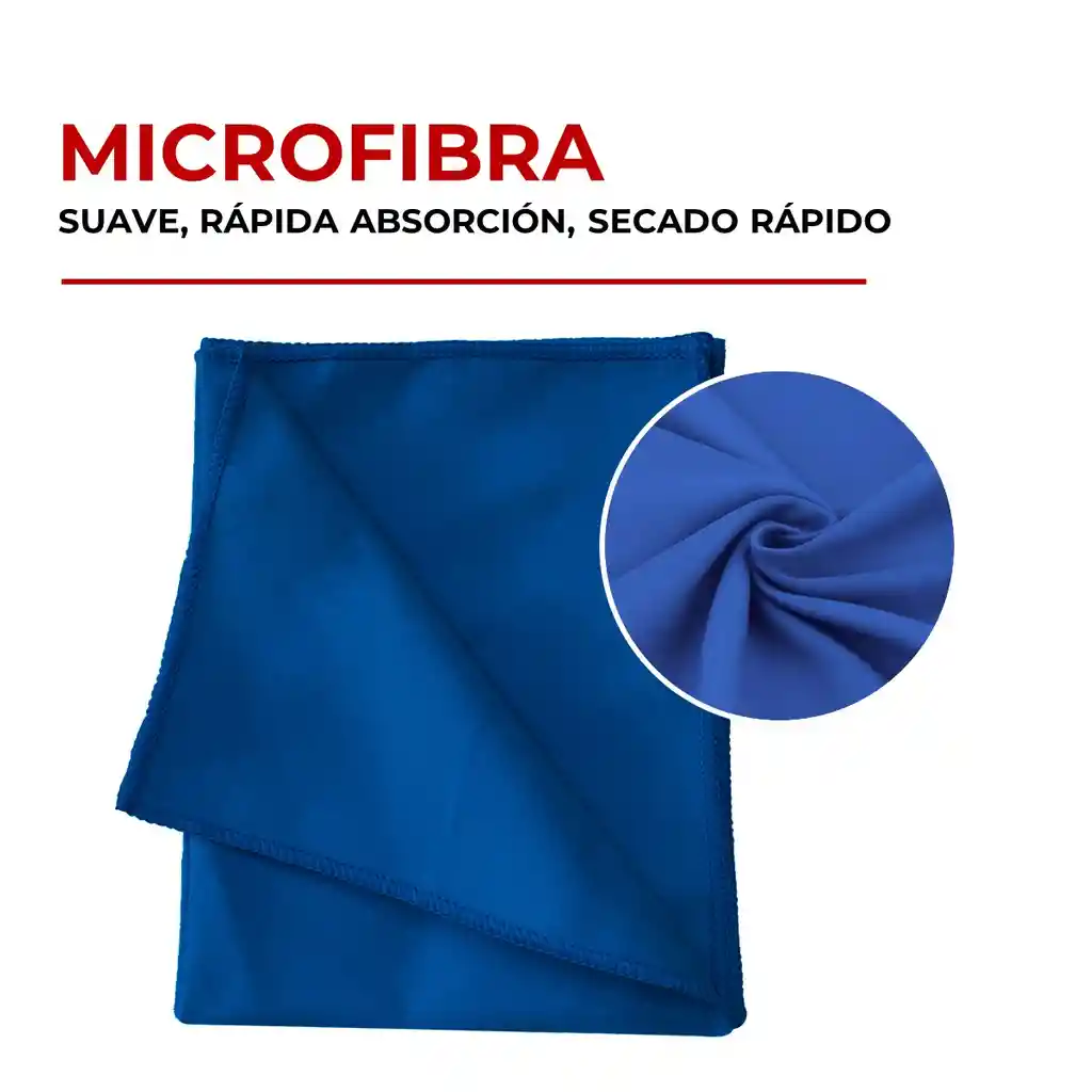 Toalla Microfibra Fitnics Set De 2 (120x60 + 80x30) + Estuche