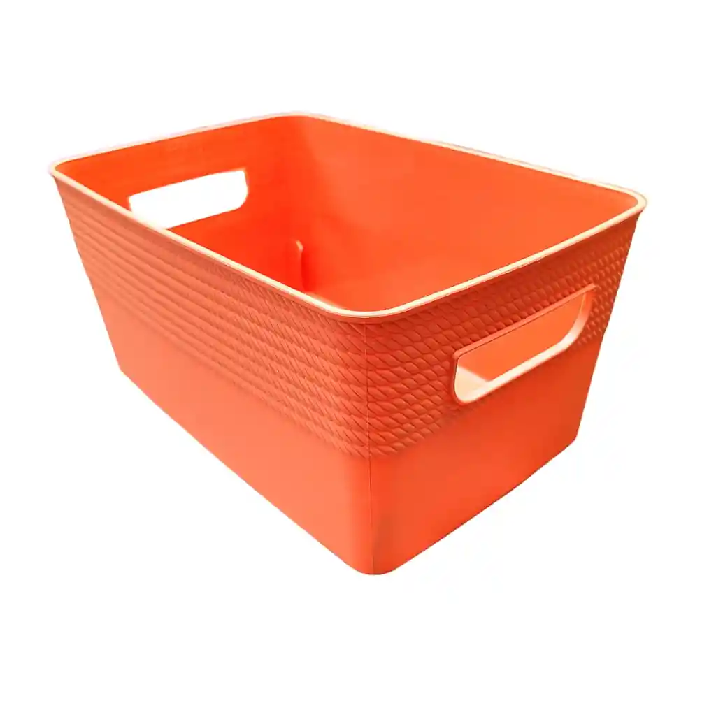 Caja Cesta Recipiente Organizador Con Tapa