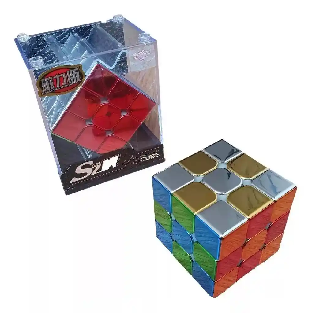 Cubo Rubik 3x3 Magnético Metalizado