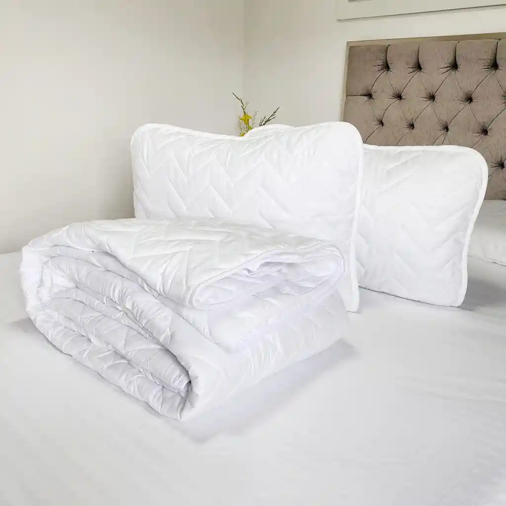 Cubrelecho Prensado Doble Faz Blanco- Cama Sencilla 100x190cm – 7189