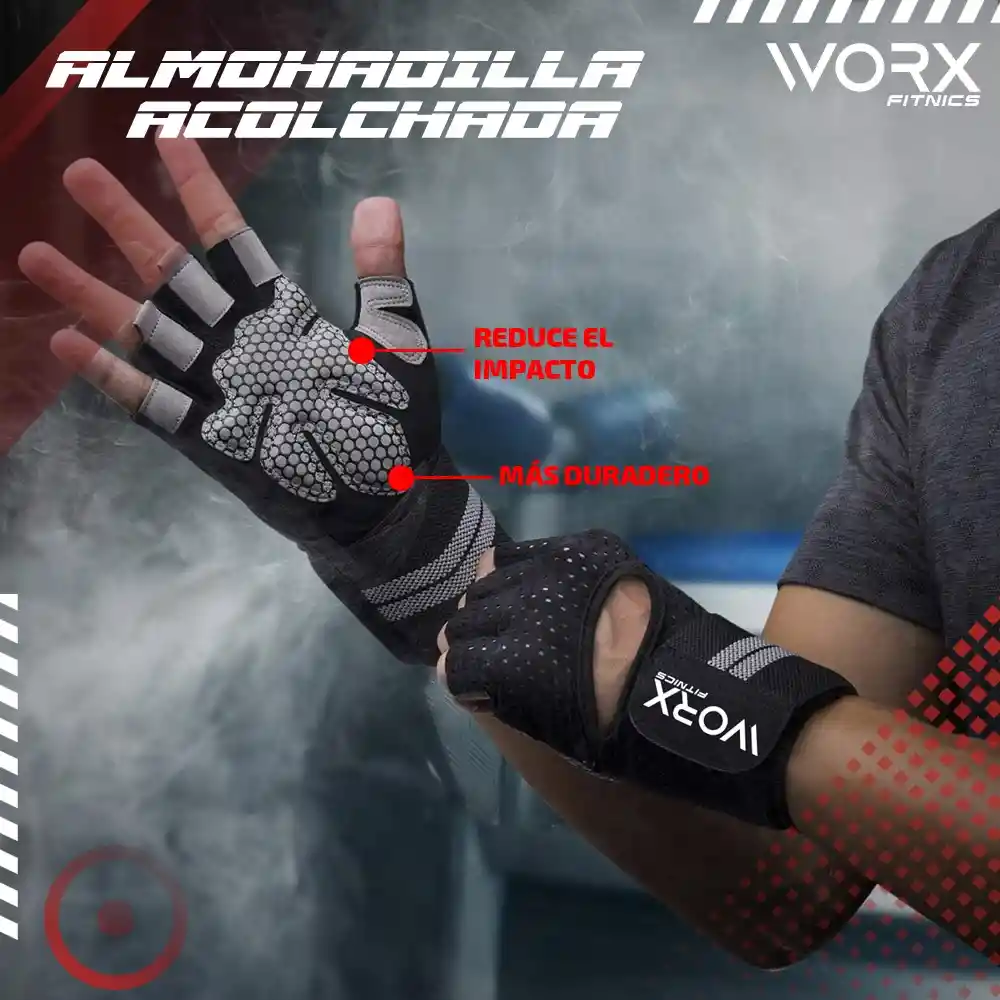 Guantes Con Muñequera Worx Entrenamiento Talla - Xl