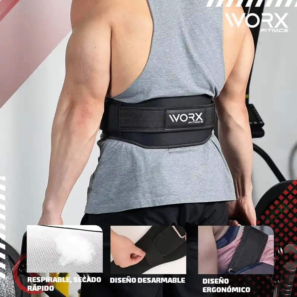 Cinturon Neopreno Worx Levantamiento Pesas Gym - Xl