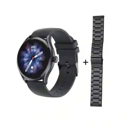 Smart Watch Reloj Inteligente Wo Wo2 Ip67 Amoled Nfc | Negro