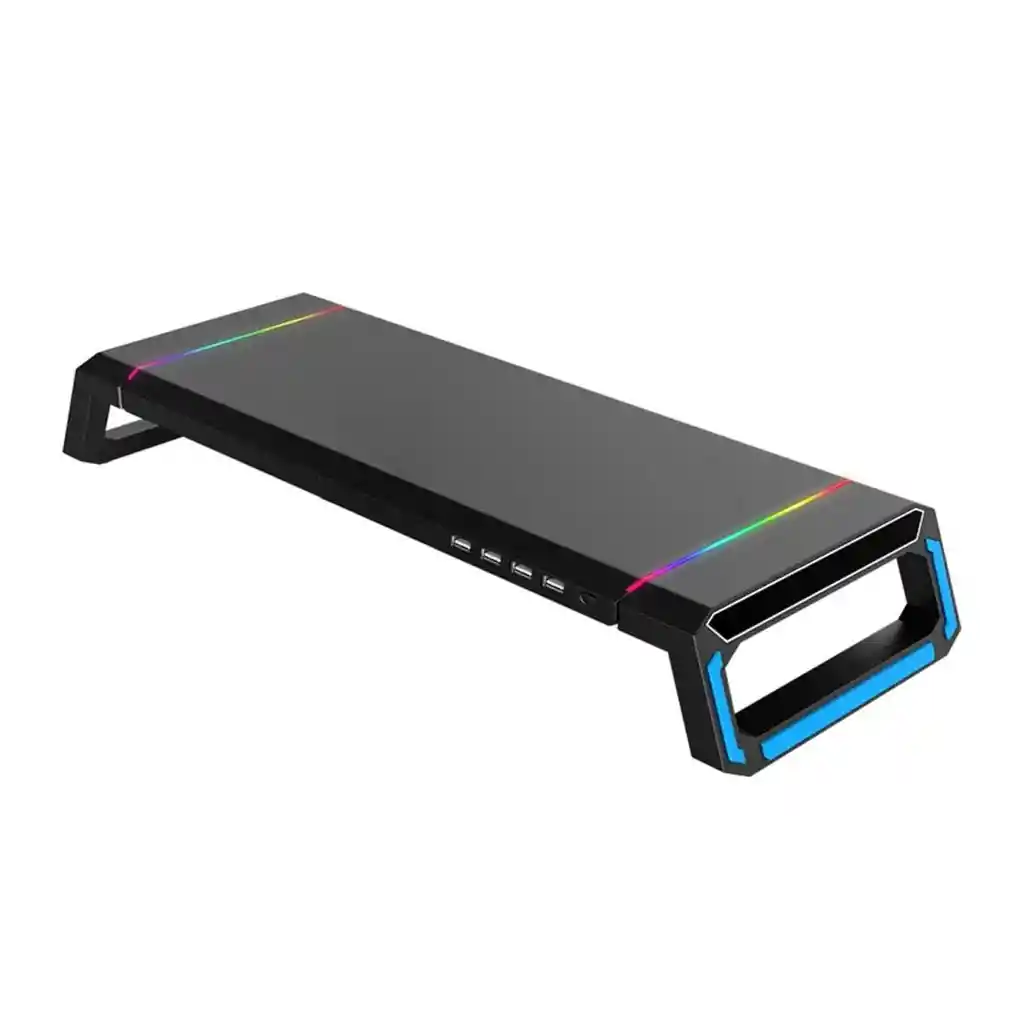 Soporte Monitor Rgb Organizador Escritorio Linkon Puerto Usb