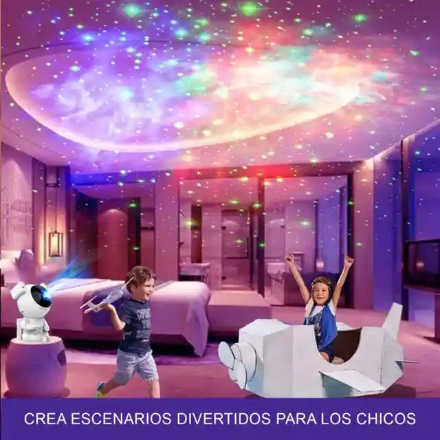 Proyector De Luz Astronauta | Estrellas Y Nebulosa